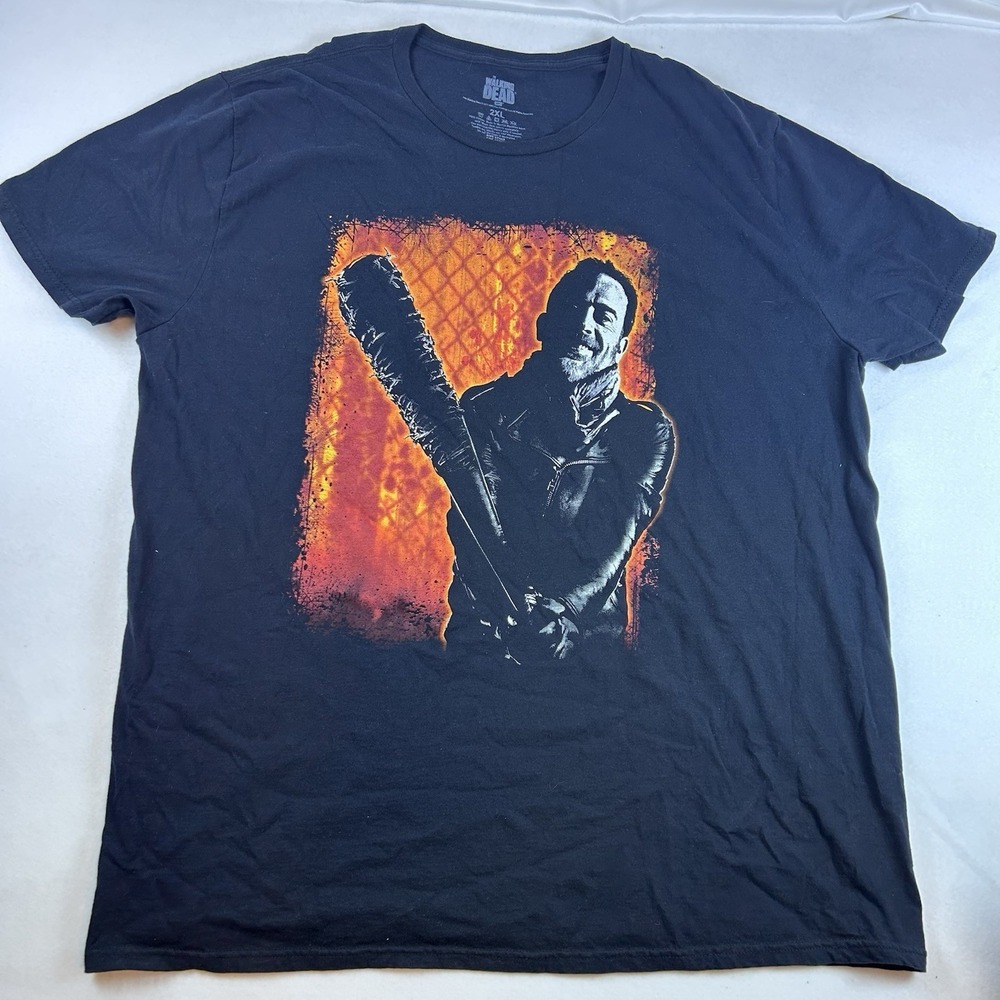 TWD The Walking Dead NEGAN Fence LUCILLE Men's 2XL Graphic‎ Shirt  AMC Iconic